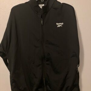 Reebok Black Windbreaker Lightweight Jacket